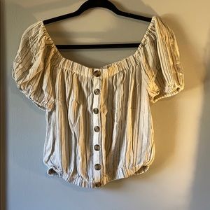 american eagle off the shoulder top